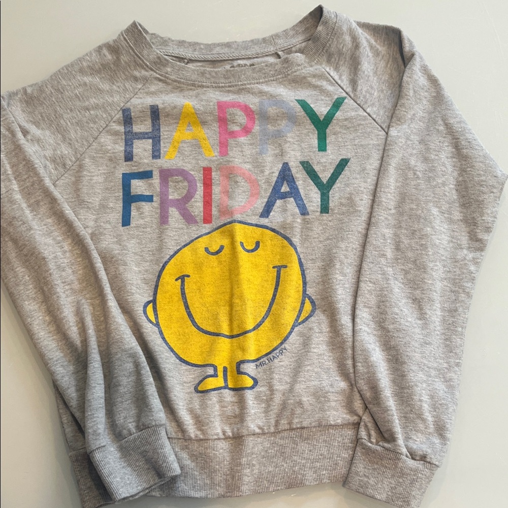 Little Miss Gray Sweatshirt with Black Print